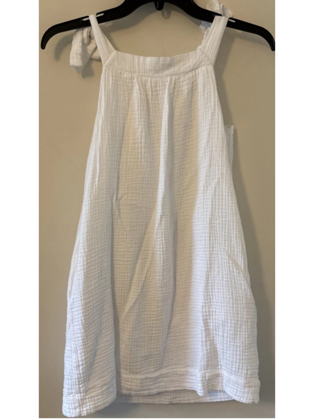 Copper Key Girls White 100% Cotton Dress Size Large Pockets Summer Beach - Picture 3 of 7